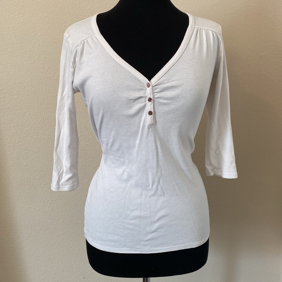 Victoria's Secret Tops - |•VICTORIA’S SECRET•| Super Sexy Scoop Neck Top 3/4 Sleeves M